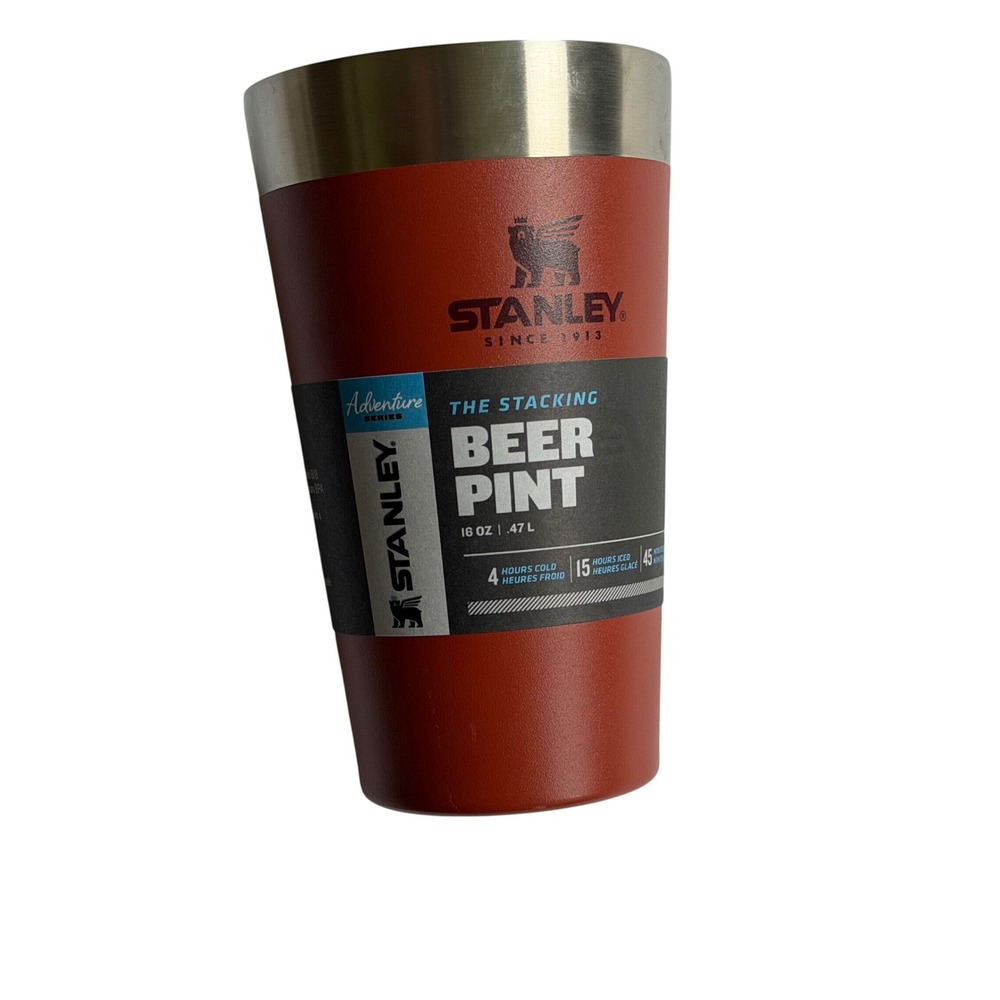 NWT Stanley Adventure Series Stacking Beer Pint - Red - 16 oz / .47 L